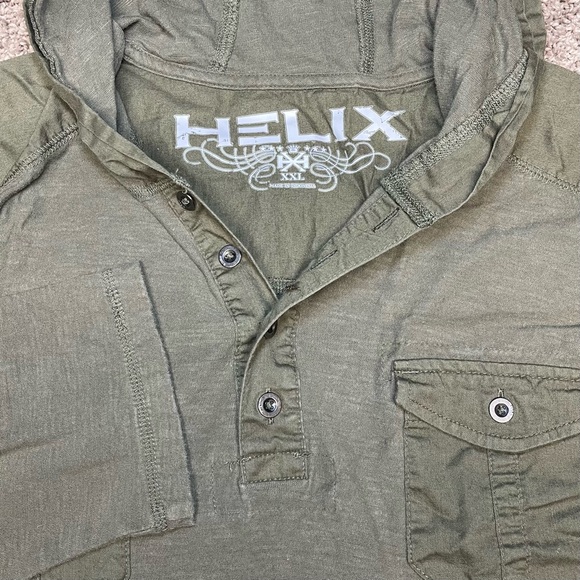 Helix Buckle long sleeve pullover hoodie XXL pockets casual lightweight mens - Picture 1 of 7